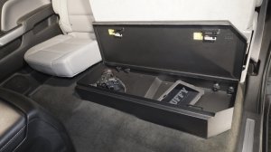 Chevrolet Silverado 2500HD Underseat Lockbox - Rear 60% Bench Seat - Tuffy Products - 2/3 Length with Keyed Lock - Black - `07-`19